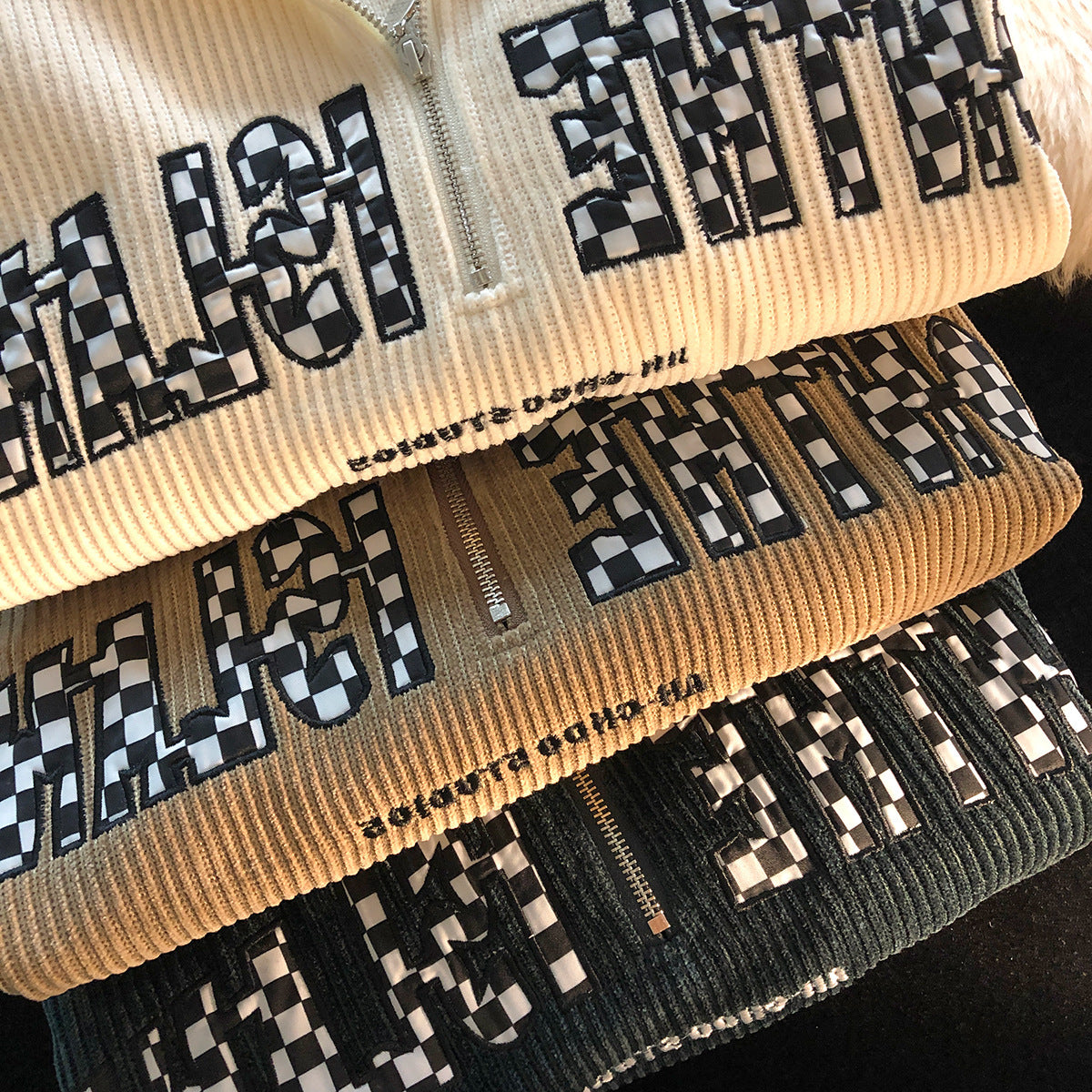 Corduroy Lapel Hoodie Coat For Men And Women